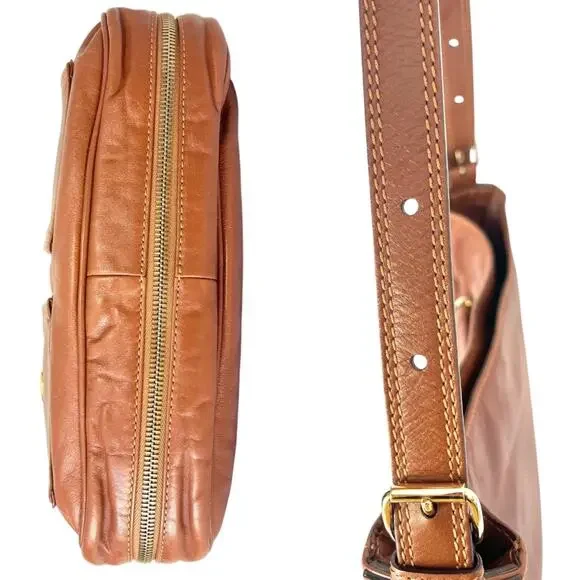 NWT Marc Jacobs Lisa Leather Shoulder Hobo Bag Multi Pockets Brown Y2K Vintage - Picture 7 of 9